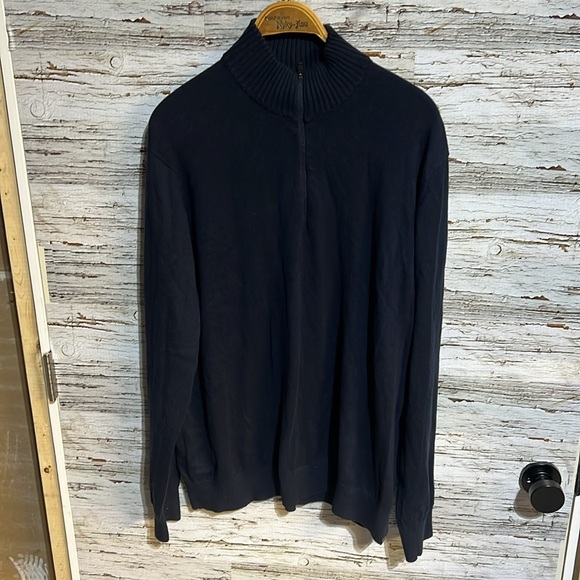 Eddie Bauer navy blue 1/4 zip sweater size XL - Picture 3 of 9